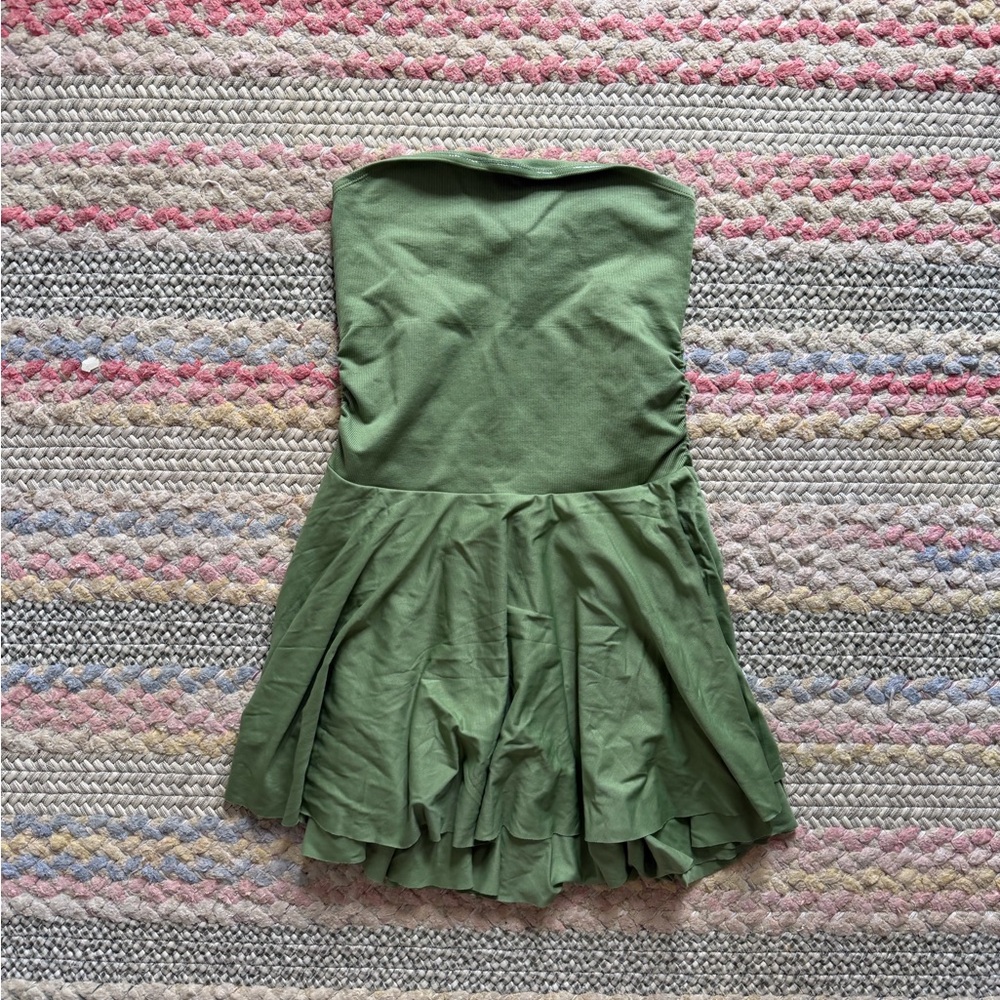 Green Strapless Dress